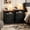 Black, variant on LELELINKY 18" Farmhouse Nightstand with Charging Station, 2-Drawer Wood End Table for Adult Bedroom, Walnut