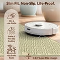 thumbnail image 6 of Design&I 8'x10' Washable Area Rug Snag-Free Sage Farmhouse Cream Motif Symmetrical Border Bathroom Waffle for Dining Room, Large Office, Lounge, 6 of 7