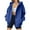 Blue, variant on Winter Fall !Homenesgenics Womens Tops under $5 Fleece Warm Women Casual Hooded Slim Zipper Fleece Sweater Coat Brown S