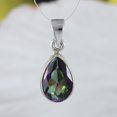 thumbnail image 3 of Beautiful Hawaiian Rainbow Mystic Topaz Rain Drop Necklace, Sterling Silver Rainbow Topaz Pendant, N9073 Birthday Anniversary Mom Gift, 3 of 3