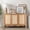 Wood Color, variant on CozyHome Vintage Sideboard Buffet Cabinet with 3 Carved Doors, Rustic Accent Cabinet Storage Cabinet with Shelves, Wood Entryway Cabinet for Kitchen, Dining Room, Living Room, Bedroom, Natural