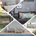 thumbnail image 6 of Teal Brown Beach Coastal Body Pillow Covers 20"x54", Summer Nautical Coral Shell Botanical Vintage Soft Brushed Microfiber Breathable Throw Pillow Covers, Pillowcase with Zipper for Couch Sofa, 6 of 9