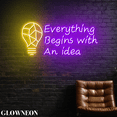 thumbnail image 4 of Glowneon Everything Begins With An Idea Led Sign, Inspirational Sign, 4 of 5