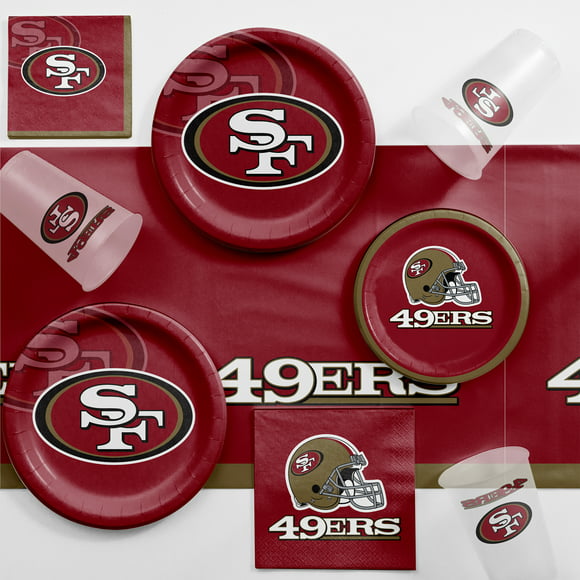 San Francisco 49ers Game Day Party Supplies Kit, Serves 8 Guests
