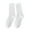 White, variant on 1 Pair Japanese Style Ribbed Solid Color Thermal Socks Spring Autumn Women Ruffle Cuffs Mid-Tube Socks,Yellow