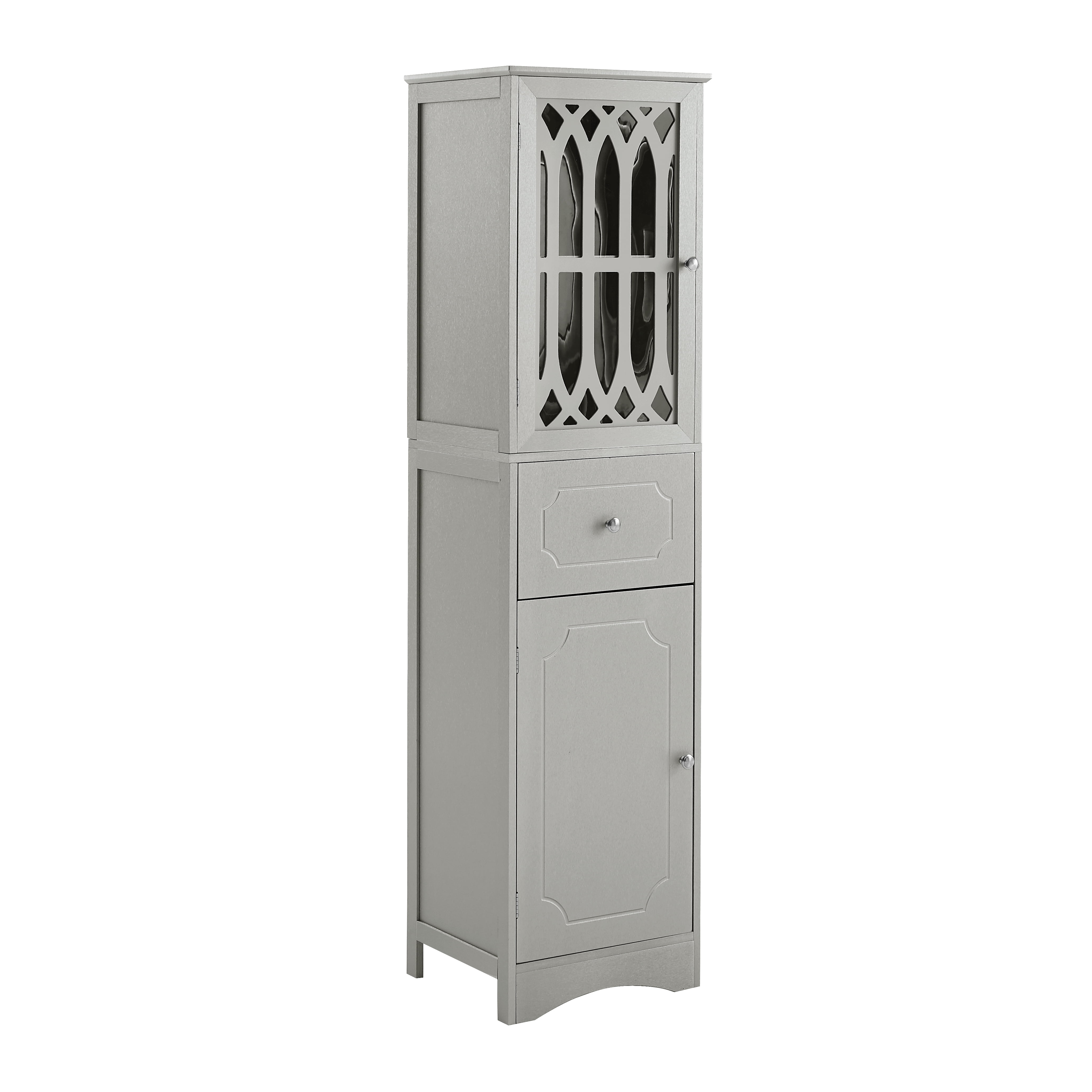 Bellemave Tall Bathroom Storage Cabinet, Freestanding Storage Cabinets with  Drawer & Adjustable Shelf, Narrow Tall Cupboard for Bath Room, Living Room