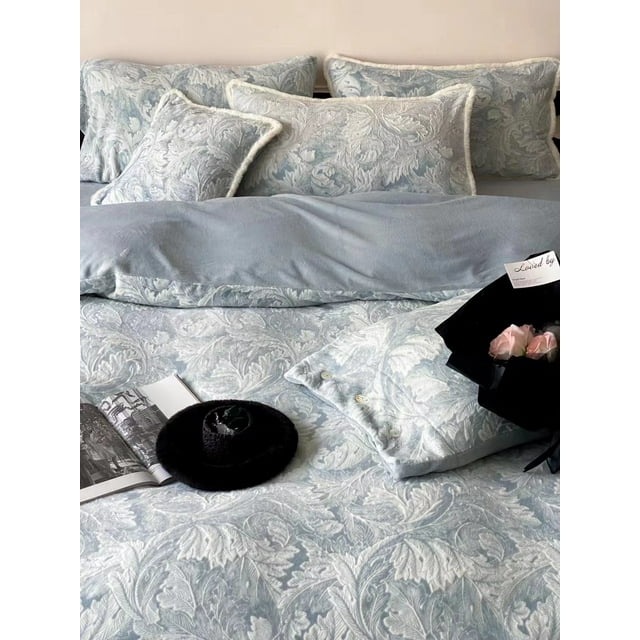Zhuge Bed Sheets Set, Bedding Sheets Pillowcases Kit, Twin Bed Set, Hotel Bedding, Home Decor(Blue)