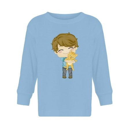 

Boy With A Pet Kitten Long Sleeve Toddler -Image by Shutterstock 2 Toddler