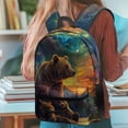 thumbnail image 5 of Psesaysky Cosmic Bear Family Art Boys Girls Backpack Knapsack Travel Hunting Daypack, 5 of 7