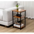 thumbnail image 3 of Nextay 3-Tier End Table, Side Table with Storage Shelf and Adjustable Feet, Small Nightstand for Living Room, Bedroom, Office, 2-Pack, 3 of 7