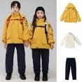 thumbnail image 2 of Lovzfmll Boys' & Girls' Jacket & Pants Set, Water-Resistant Two-Piece for 5 Years, Yellow, 2 of 9
