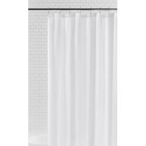 Mainstays Water Repellent Microfiber Fabric Shower Liner, White