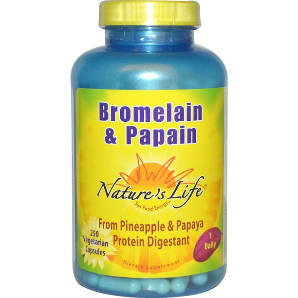 Nature's Life Bromelain & Papain Proteolytic Enzymes For Digestive Support & Comfort From