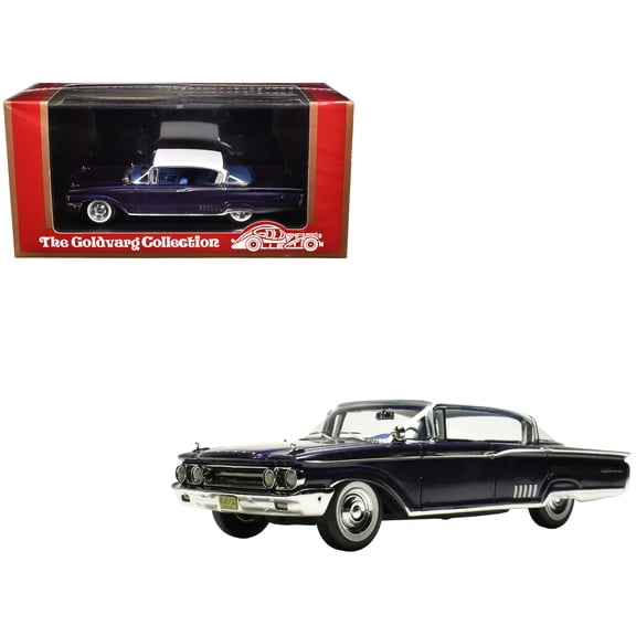 1960 Mercury Park Lane 4 Door Sedan Marine Blue Metallic with White Top and Blue Interior 1/43 Model Car by Goldvarg Collection
