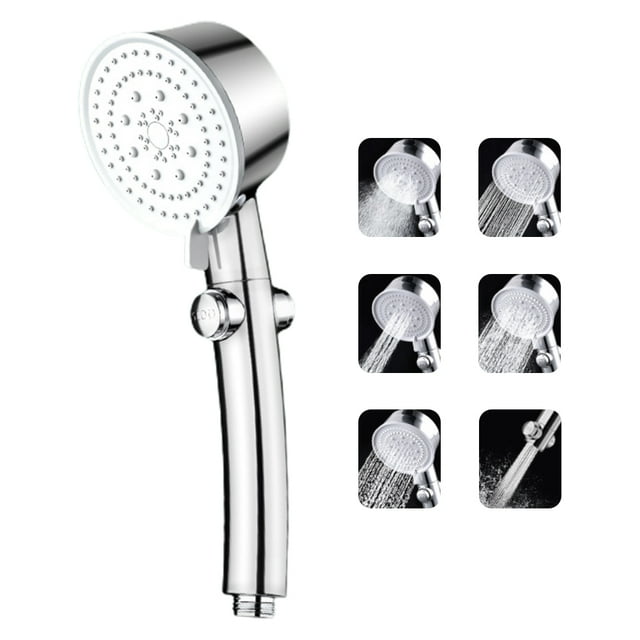Ducha de mano de alta presión para baño para una experiencia de limpieza definitiva Cabezal de ducha desmontable de 6 modos