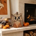 thumbnail image 2 of EverydayNest Wooden Halloween Pumpkin Ornament,Decorative Ghost Owl Figurine for Tabletop Shelf,Autumn Fall Centerpiece for Home Living Room Office Decor,5.9in, 2 of 4