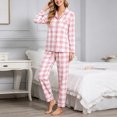 thumbnail image 5 of NKOOGH 2 Piece Set Women's Nightgowns Comfortable Sets Lightweight Pajama Long Sleeve with Pockets Button Up Sleepwear, 5 of 5
