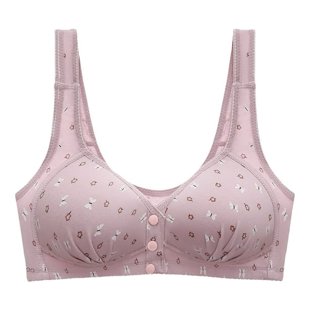 Gibobby Brasier Push Up Mujer Sujetador grande con hebilla lateral delantera para mujer, ajuste de reunión sin costuras(Oro Rosa,40)