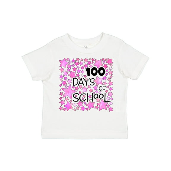 Inktastic 100 Days of School Stars in Pink Boys or Girls Toddler T-Shirt