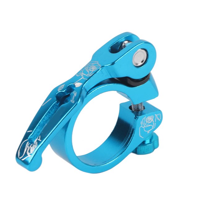 VIARON Bicicleta Abrazadera de Tija de Sillín de Liberación Rápida Aleación de Aluminio Abrazadera de Asiento de 34,9 MM para Bicicleta MTB Bicicleta de Carretera Bicicleta Informal Azul