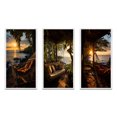 thumbnail image 2 of Designart "Tropical Vibes Beach Photo XXX" Nautical & Beach Framed Wall Art Set Of 3 - Yellow Beach Frame Gallery Set For Office Decor, 2 of 6