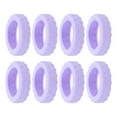 thumbnail image 1 of Unique Bargains Housse de Roues de Valise, Ensemble de 8 Housses en Silicone pour Roues de Bagage Cabine, Housses de Roues de Valise, Violet, 1 of 7