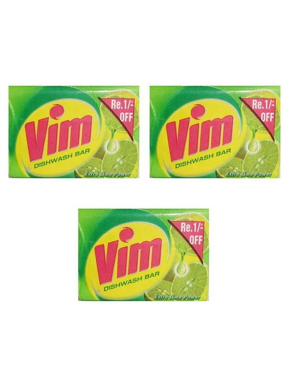 Vim Dishwash Bar- Extra Lime Power (100g Approx.) (Pack of 3)