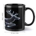 thumbnail image 2 of Reindeer Coffee Mug Perfect Reindeer Lover Gifts Cute Reindeer Coffee Mugs Present Mug Gifts On Birthday Halloween Christmas 11 Oz,Black, 2 of 8
