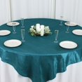 thumbnail image 2 of Efavormart 72"X72" Peacock Teal Accordion Crinkle Taffeta Table Overlay, Square Tablecloth Topper, 2 of 11