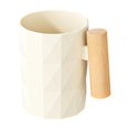 thumbnail image 1 of Taza para cepillo de dientes, taza de almacenamiento para cepillado bucal, taza para beber con mango de madera, para adultos, parejas, amigos, niñas y niños, regalo de vacaciones Cremoso, 1 of 8