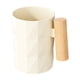 thumbnail image 1 of Taza para cepillo de dientes, taza de baño, enjuague bucal fácil de limpiar, taza de almacenamiento con mango de madera para parejas, adultos, niñas, niños, adolescentes, regalo Cremoso, 1 of 9