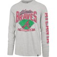 thumbnail image 2 of Men's '47 Gray Atlanta Braves Fair Ball Franklin Long Sleeve T-Shirt, 2 of 3