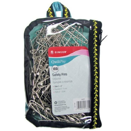 SINGER Quilting Safety Pins in Fashion Pouch Multi-Colored