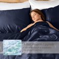 thumbnail image 2 of Bare Home Bamboo Sheet Set - Made from Rayon Fibers - Deep Pockets - 3 Piece - Twin XL, Midnight Blue, 2 of 9