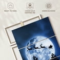 thumbnail image 6 of Elephant Stock Santa Is Coming For Christmas Wall Art - Vertical Multi Panel Canvas - Living Room Wall Decor - Holiday Multi Panel - Black And Blue Decor By Arizrab - 36" x 57", 6 of 8