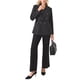 thumbnail image 2 of Inspire Chic Blazer de Oficina a Rayas Doble Botón para Mujeres M Negro, 2 of 5