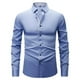 thumbnail image 1 of pstuiky Camisas suaves de manga larga para hombre, Camisa de hombre con bloques de color, camisa ligera de negocios de manga larga, camisa de solapa de manga larga para hombre top de hombre xxl, 1 of 2