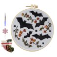 thumbnail image 2 of Dserhfy Halloween Embroidery Kit DIY Cross Stitch Kit with Embroidery Hoop Hand Embroidery Starter Handmade Gnome Crafts for Beginners Adults, 2 of 8