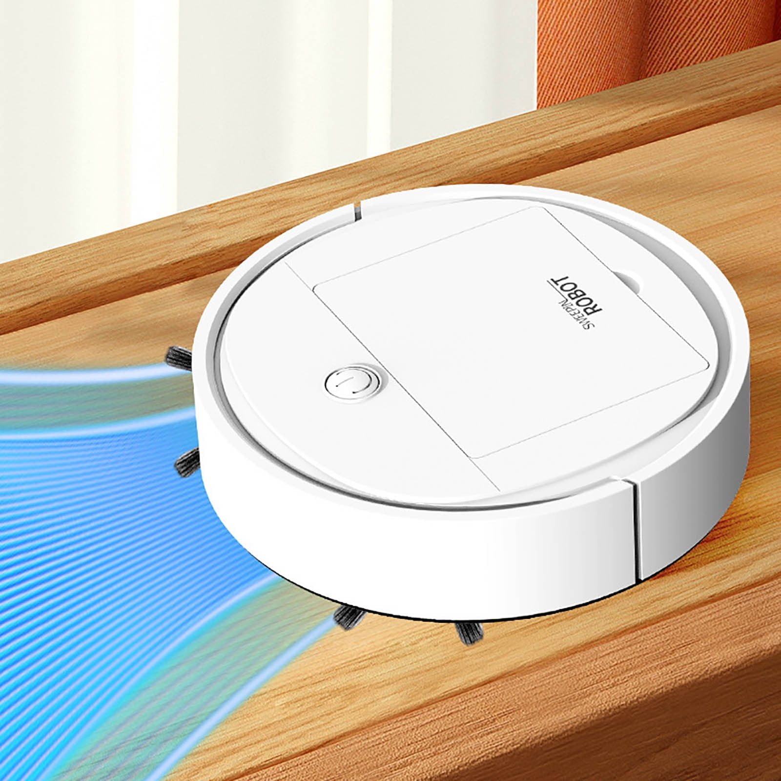 Automatic Robot Vacuum Cleaner for Home Floors, Mini Intelligent Sweeping Machine with Strong Suction, USB Rechargeable Cleaner for Apartments Dorms and Busy Households