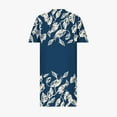 thumbnail image 5 of Pisexur Robes d'Été pour Femmes Mode à Imprimé Floral Robe Soleil Décontractée Ample à Col en V à Manches Courtes Robes T-Shirt Fluides Surdimensionnées Robe de Plage avec Poches Grande Taille Robe Mi-Mollet L-5TG, 5 of 5
