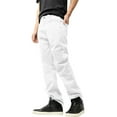 thumbnail image 2 of Ma Croix Mens Biker Jeans Straight Fit Distressed Zipper Denim Pants, 2 of 7