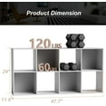 thumbnail image 4 of 8 Cube Storage Organizer, Open Back Bookshelf with Removable Panels, Vertical or Horizontal Placement, Stackable Bookcase for Living Room, Bedroom, Home Office, White, 4 of 9