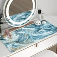 thumbnail image 6 of armdgodx Non Slip Waterproof PU Leather Multifunctional Desk Pad,31.5x 15.7, Blue White Marble, 6 of 6