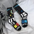 thumbnail image 5 of KLL I Love With Autism To The Moon And Back Print Cool Socks Men's Women's Crew Socks Funny Crazy Novelty Stockings, 5 of 6