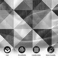 thumbnail image 3 of Flymme Grey Geometric Triangle Sheet Set Twin Size,Soft Microfiber Bed Sheets with 14" Deep Pocket, Modern Bedding for Bedroom Decor, 3 of 8