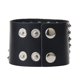 thumbnail image 2 of Pulsera punk ancha Sunnimix de cuero sintético, color negro, 2 of 7