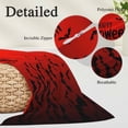 thumbnail image 2 of Halloween Pillow Covers, Linen Long Throw Pillow Case, Fall Horror Spooky Bats Gradient Black Red Holiday Pillow Protector Decorative Cushion Cover for Living Room/Bedroom 20" x 36", 2 of 8
