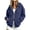#10 Dark Blue, variant on Akiihool Cropped Hoodies for Women Women's Zip Up Hoodie Cropped Sweatshirt Soft Comfy Casual Jacket Workout & Daily Wear Cute Y2K Clothes Fall Spring Black,S