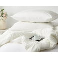 thumbnail image 6 of Queen Comforter Set White Comforters Queen Size Sets Boho Tufted Shabby Chic Vintage Farmhouse Bedding Set Soft Fluffy Lightweight Comforter with 2 Pillow Cases for All Season, 6 of 6