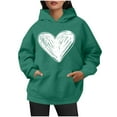 thumbnail image 6 of YUGYXL Womens Oversized Hoodies Comfy Long Sleeve Heart Graphic Pullover Trendy Cute Print Sweatshirts with Pocket Green S, 6 of 6